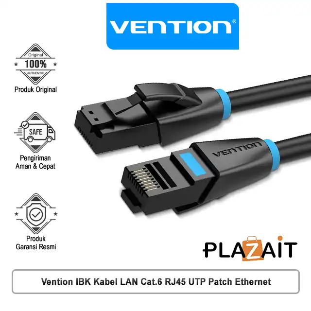 Vention IBK Kabel LAN Cat.6 RJ45 UTP Patch Ethernet Black