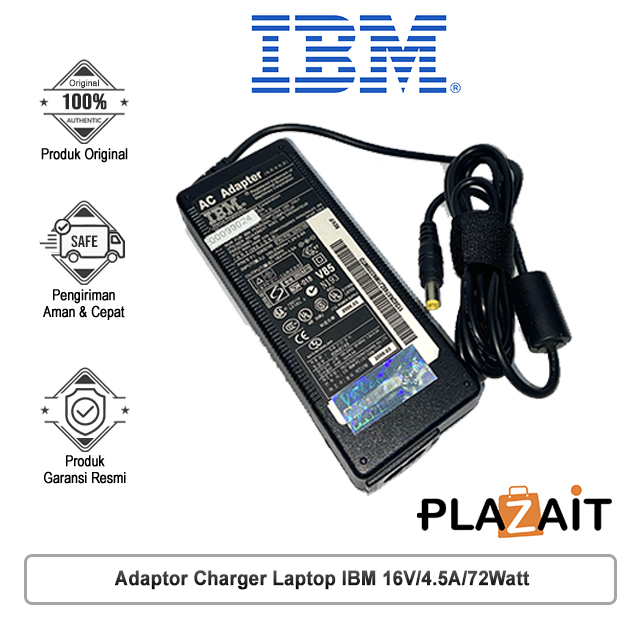 Adaptor Charger Laptop IBM 16V/4.5A/72Watt