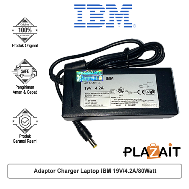 Adaptor Charger Laptop IBM 19V/4.2A/80Watt