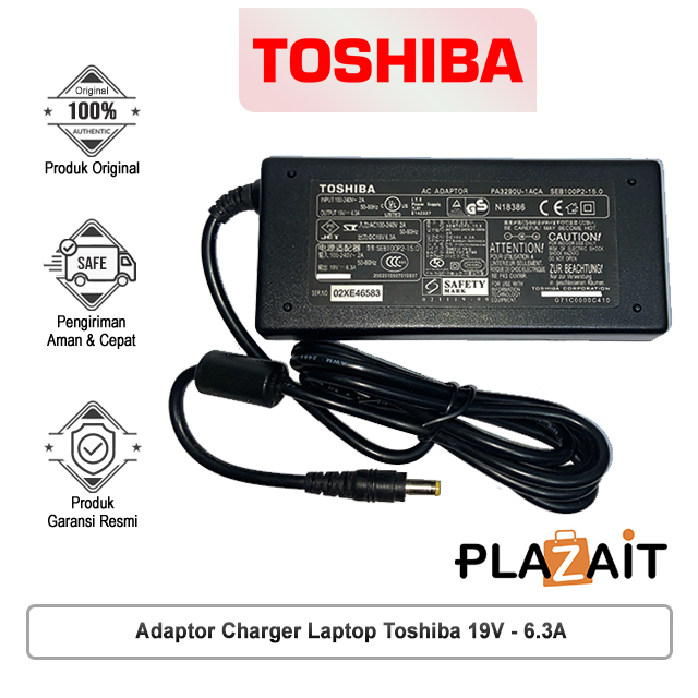 Adaptor Charger Laptop Toshiba 19V - 6.3A