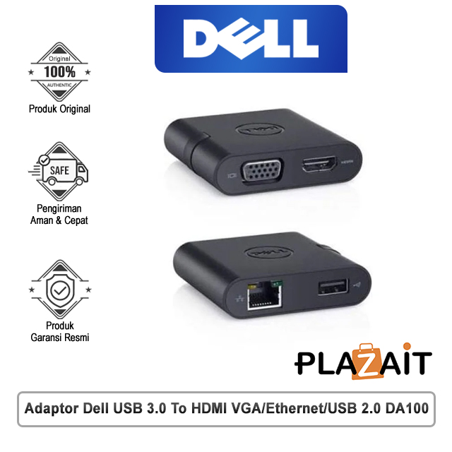 Adaptor Dell USB 3.0 To HDMI VGA/Ethernet/USB 2.0 DA100