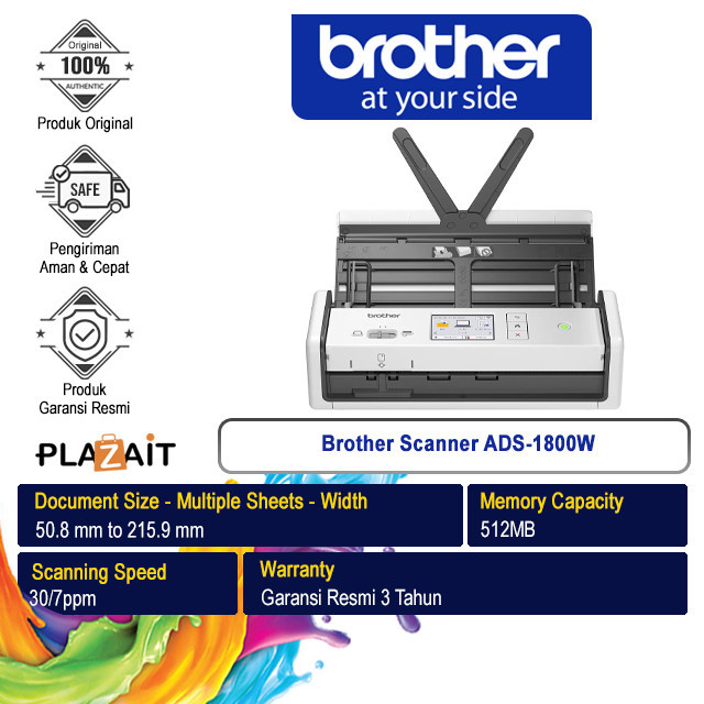 Brother Scanner ADS-1800W Portable Document