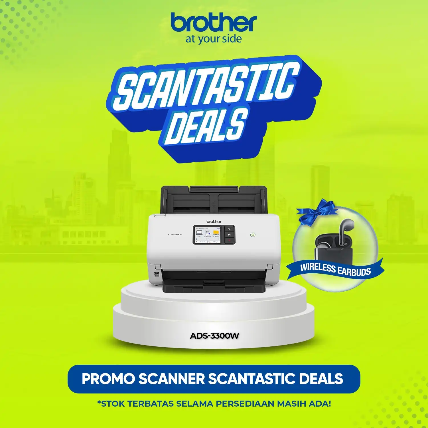 Brother Scanner ADS-3300W Desktop Document