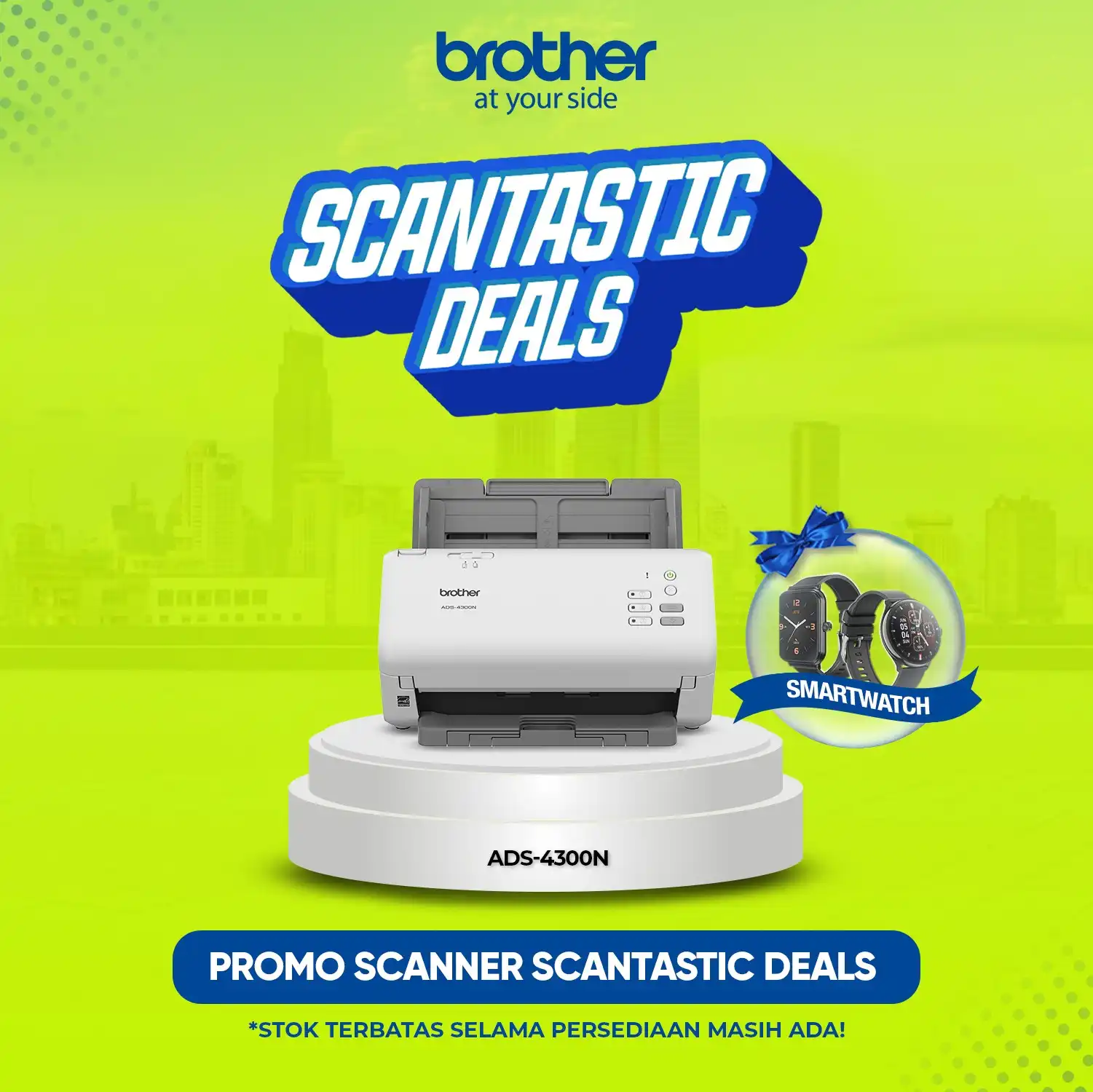 Brother Scanner ADS-4300N High-Speed Network Desktop