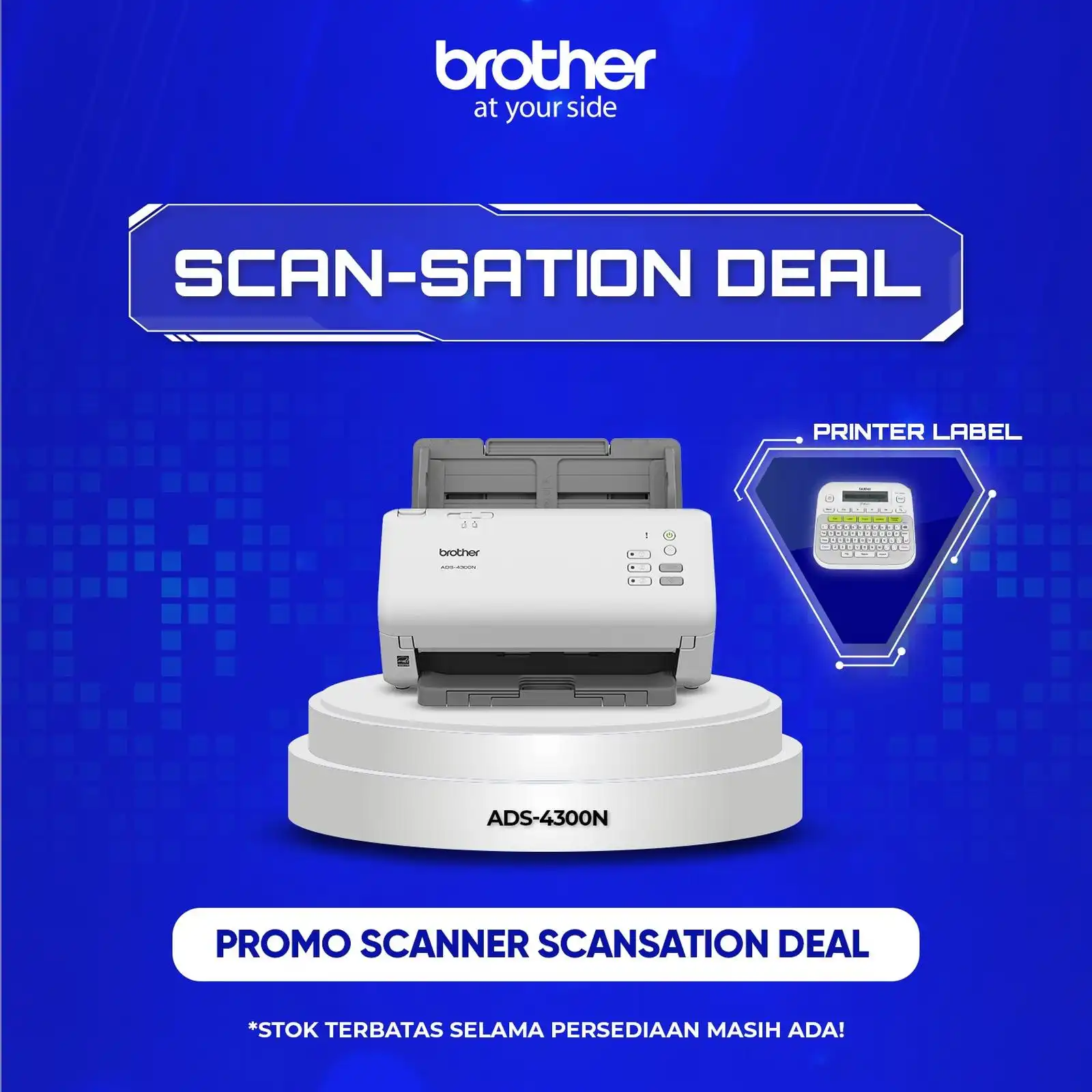 Brother Scanner ADS-4300N High-Speed Network Desktop