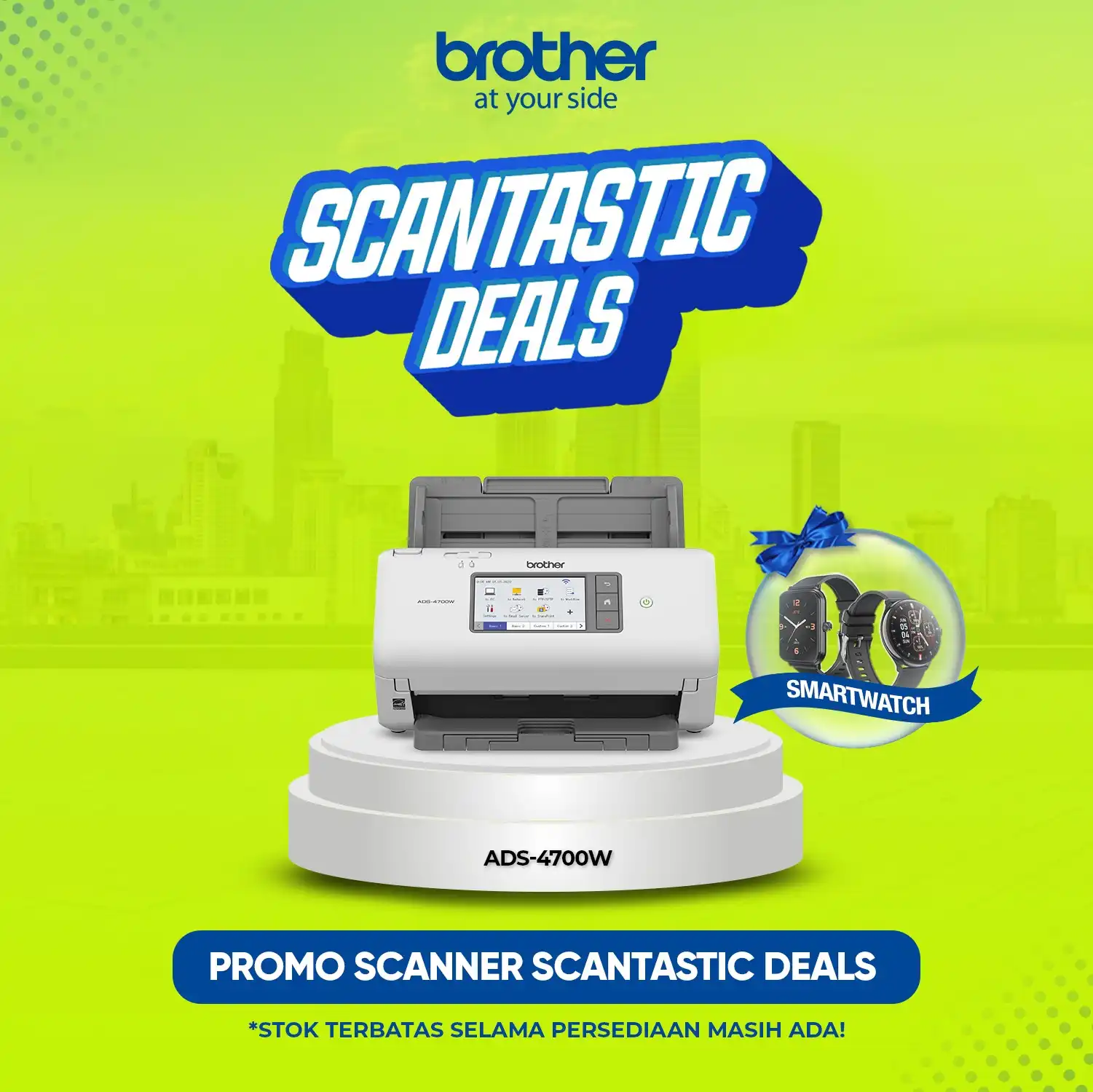 Brother Scanner ADS-4700W Professional Desktop Document