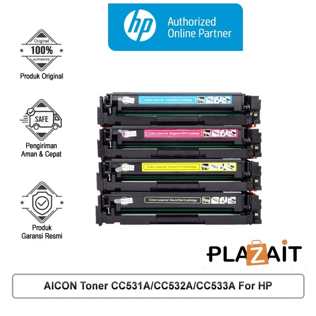 AICON Toner CC531A/CC532A/CC533A For HP CP2020 / 2025 / CM2320n/ Etc