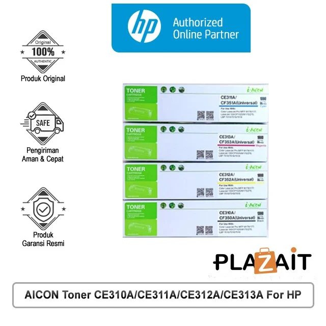 AICON Toner CE310A/CE311A/CE312A/CE313A For HP Color LaserJet Pro MFP M176/177/Etc