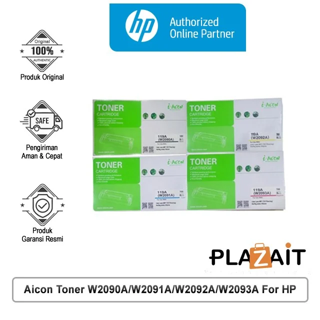 Aicon Toner W2090A/W2091A/W2092A/W2093A For HP  Color Laser MFP 178/179nw/Etc