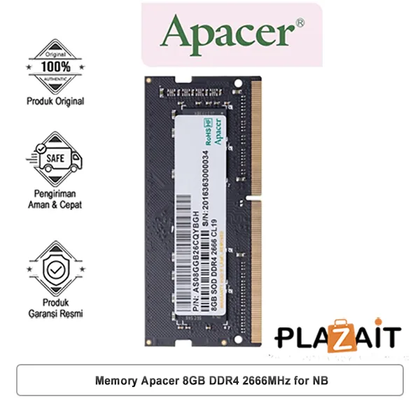 Apacer Memory DDR4 2666MHz For NB - 8GB
