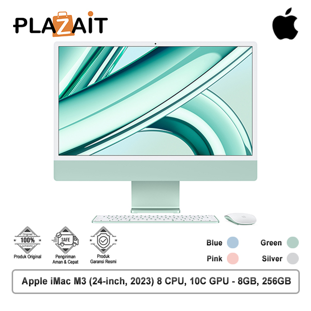 Apple iMac M3 (24-inch, 2023) 8 CPU, 10C GPU - 8GB, 256GB SSD, with Retina 4.5K display, 4 Port