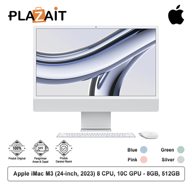 Apple iMac M3 (24-inch, 2023) 8 CPU, 10C GPU - 8GB, 512GB SSD, with Retina 4.5K display, 4 Port