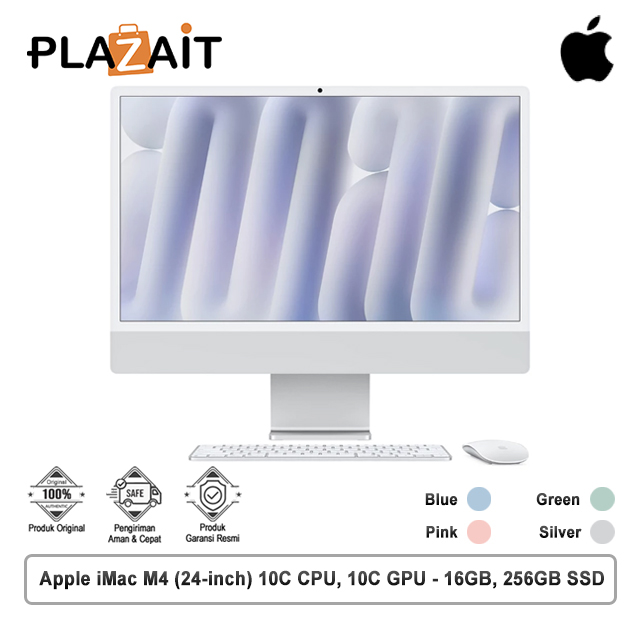 Apple iMac M4 (24-inch) 10-core CPU and 10-core GPU - 16GB, 256GB SSD, with Retina 4.5K display, 4 Port