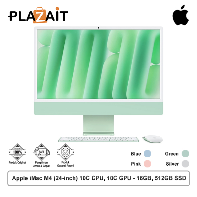 Apple iMac M4 (24-inch) 10-core CPU and 10-core GPU - 16GB, 512GB SSD, with Retina 4.5K display, 4 Port