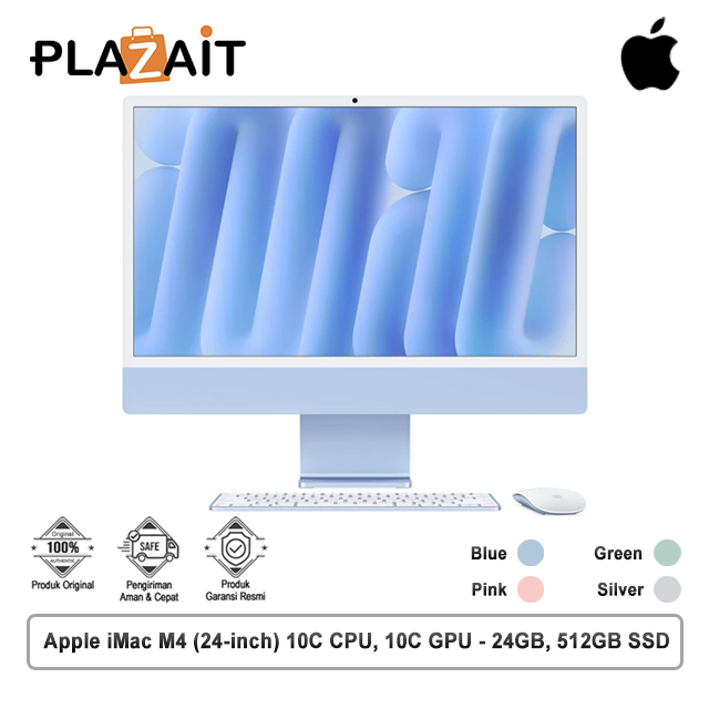 Apple iMac M4 (24-inch) 10-core CPU and 10-core GPU - 24GB, 512GB SSD, with Retina 4.5K display, 4 Port
