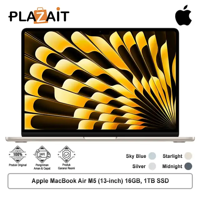 Apple MacBook Air M5 (13-inch) 10-core CPU and 10-core GPU – 16GB, 1TB SSD