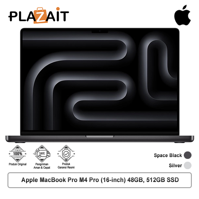 Apple MacBook Pro M4 Pro (16-inch) 14-core CPU and 20-core GPU - 48GB, 512GB SSD