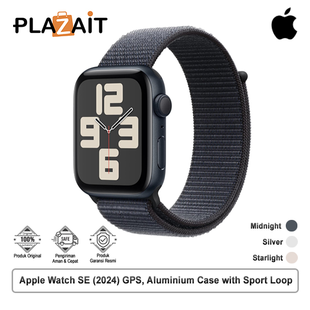 Apple Watch SE (2024) GPS, Aluminium Case with Sport Loop
