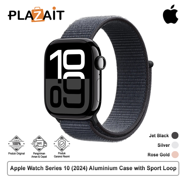 Apple Watch Series 10 (2024) GPS, Aluminium Case with Sport Loop