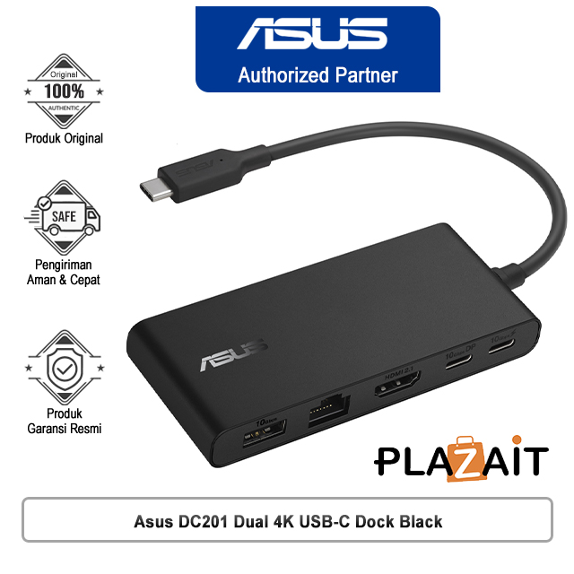 Asus DC201 Dual 4K USB-C Dock Black