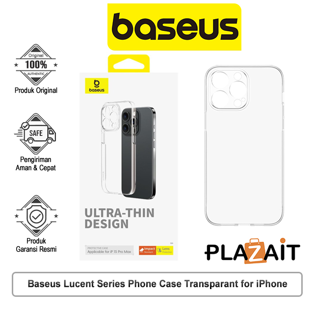 Baseus Lucent Series Phone Case Transparant for iPhone - Clear Case