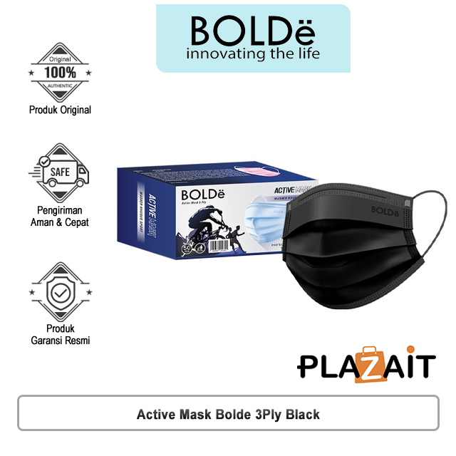 Bolde Active Mask 3Ply Black