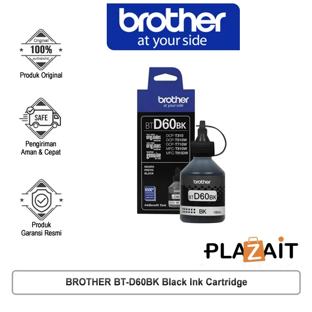 BROTHER BT-D60BK Black Ink Cartridge