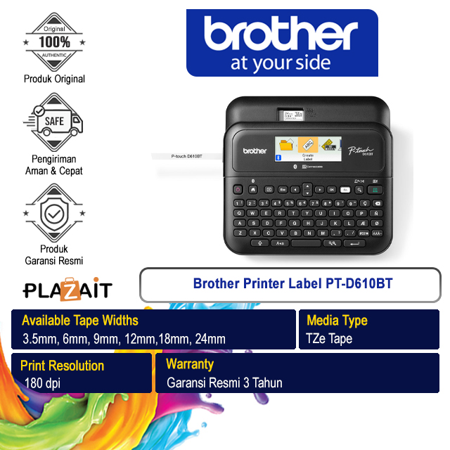 Brother Printer Label PT-D610BT