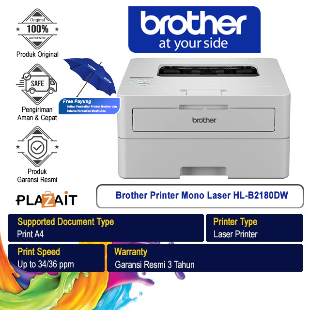Brother Printer Mono Laser HL-B2180DW (Print Only)