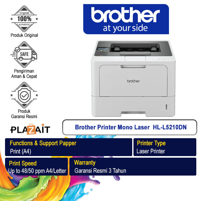 Brother Printer Mono Laser  HL-L5210DN Print Only