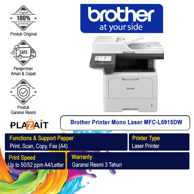 Brother Printer Mono Laser MFC-L5915DW All In One
