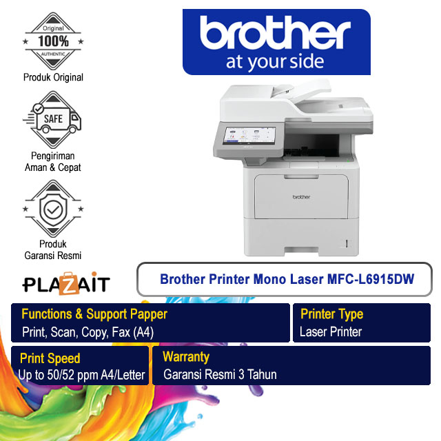 Brother Printer Mono Laser MFC-L6915DW All In One