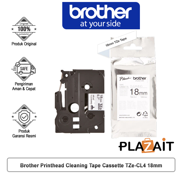 Brother Printhead Cleaning Tape Cassette TZe-CL4 18mm