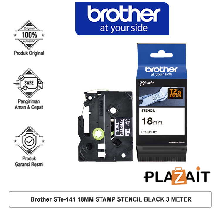 Brother STe-141 18mm Stamp Stencil Black 3 Meter