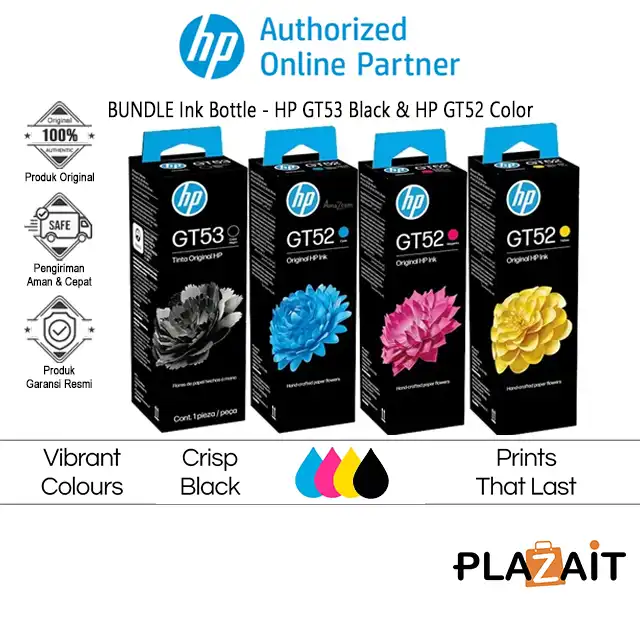 HP Ink Bottle GT52 Color & HP GT53 Black - BUNDLE