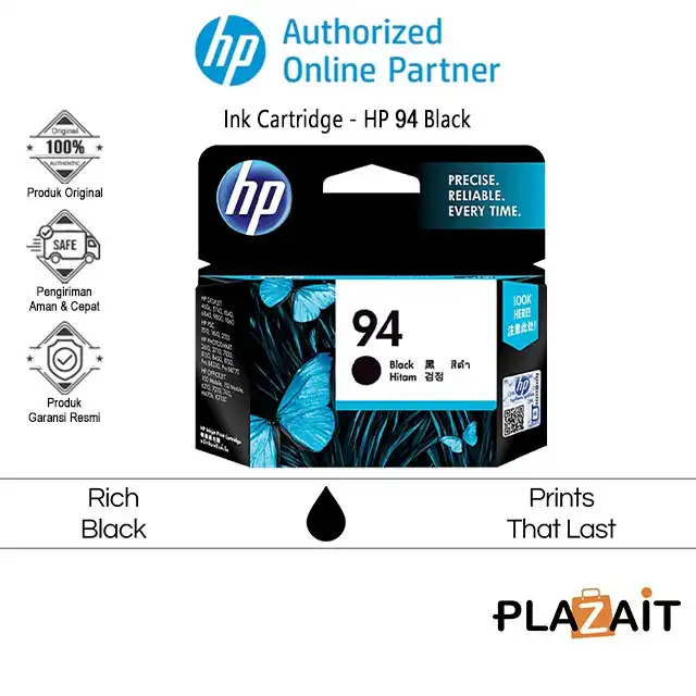 Ink Cartridge - HP 94 Black C8765WA Original