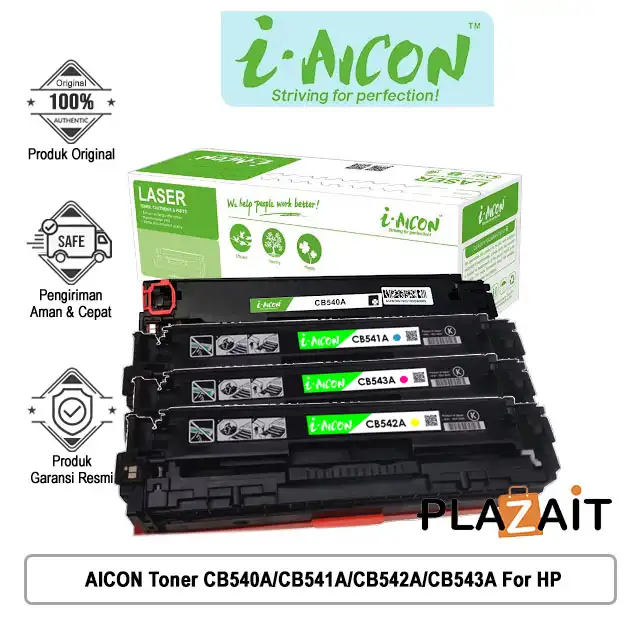 AICON Toner CB540A/CB541A/CB542A/CB543A For HP LaserJet Pro CM1415fnw/CM1415fn/M251NW/M276NW/etc.
