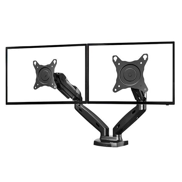 Universal Dual Monitor Arm Bracket Vesa Mount 17-27 Inch - NB-F160 - Black - JakartaNotebook.com