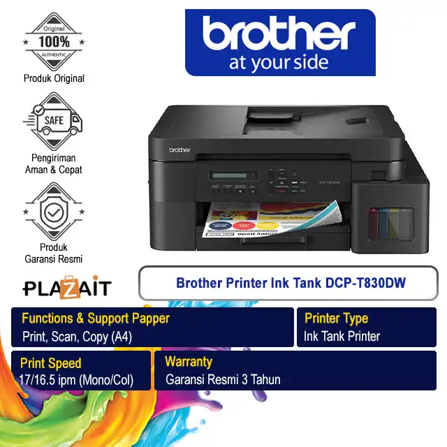 Brother Printer Ink Tank DCP-T830DW A4 - All In One