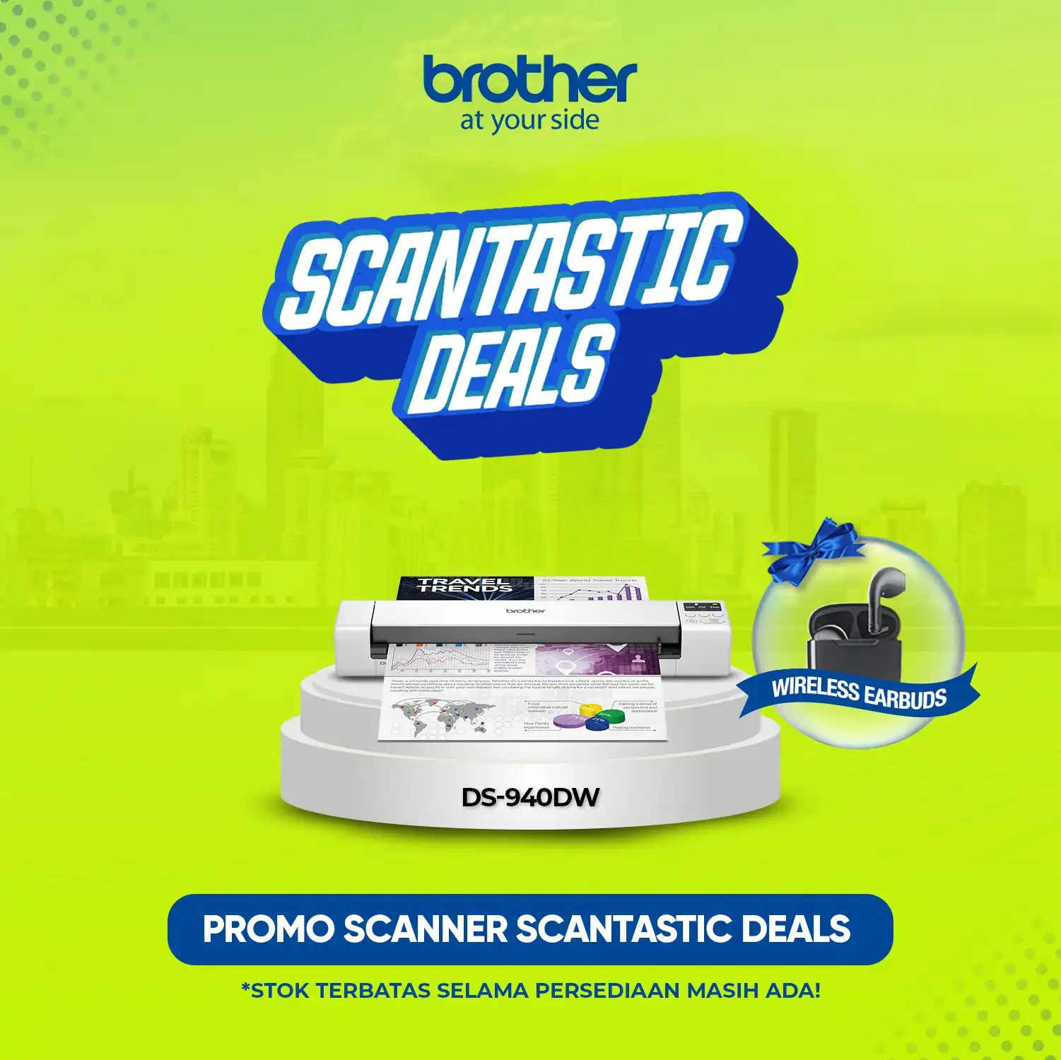 Brother Scanner DS-940DW Duplex and Wireless Mobile