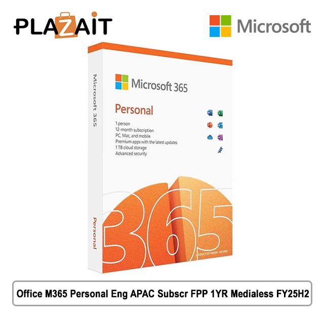 Office M365 Personal English APAC Subscr FPP 1YR Medialess FY25H2 (EP2-32409)