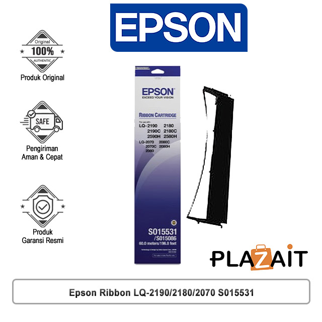Epson Ribbon LQ-2190/2180/2070 S015531 for LQ2190/LQ2180/LQ2070 Refill Pita Ink Cartridge