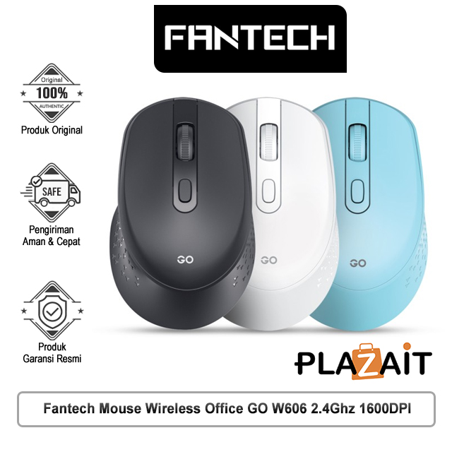 Fantech Mouse Wireless Office GO W606 2.4Ghz 1600DPI