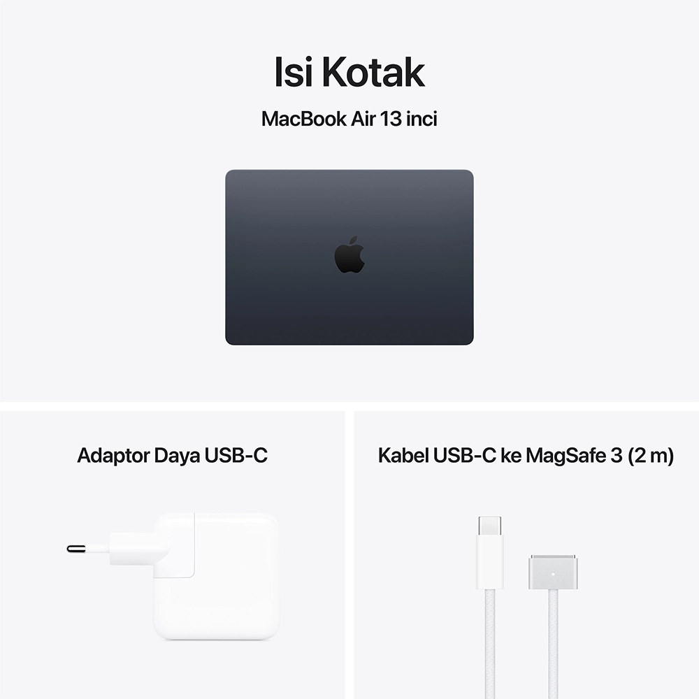 Apple Apple MacBook Air M5 (13-inch) 10-core CPU and 10-core GPU – 24GB, 1TB SSD Harga Rp 27.399.000 Toko Medan