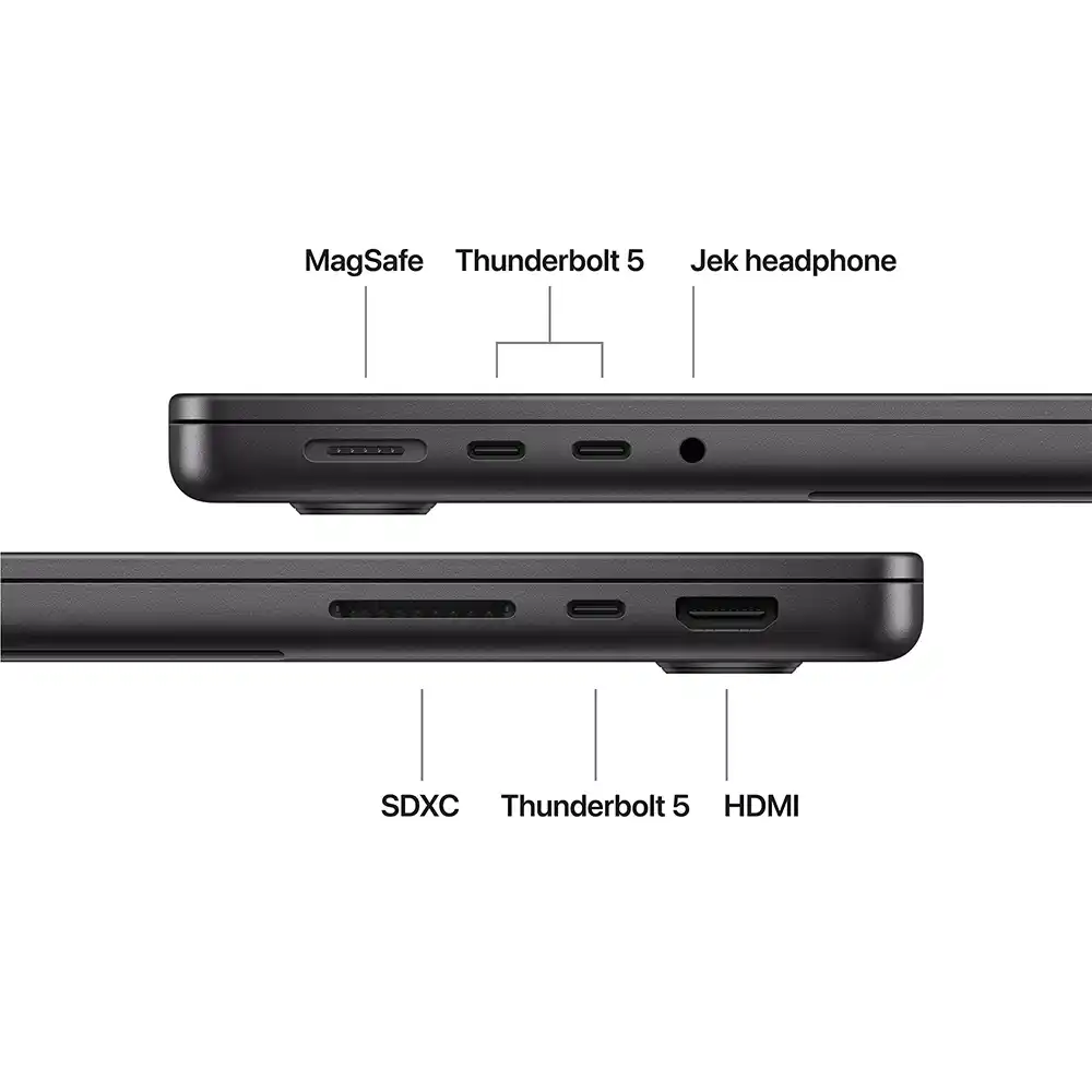 Apple Apple MacBook Pro M5 Max (14-inch) 18-core CPU and 32-core GPU - 36GB, 2TB SSD Harga Rp 78.999.000 Toko Medan