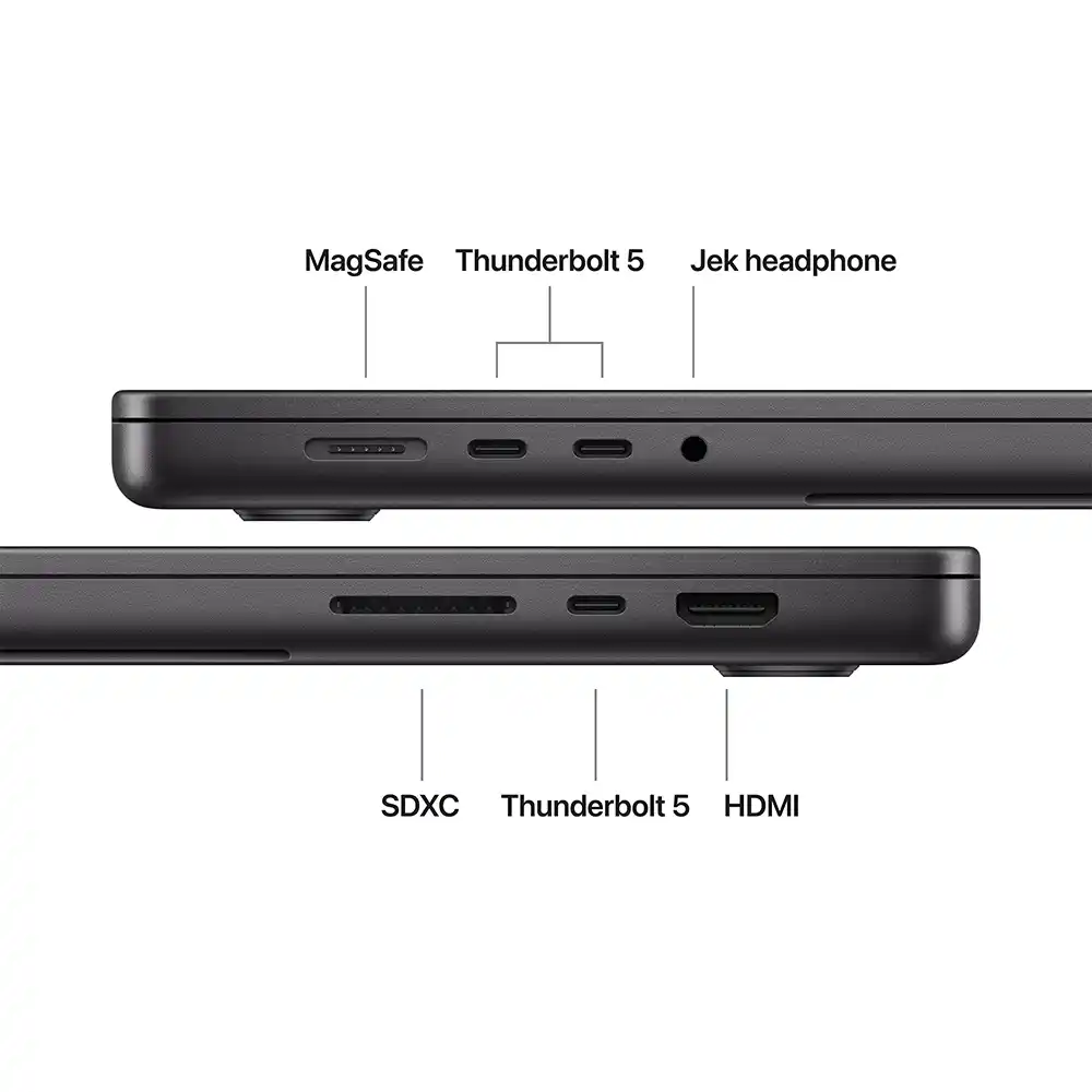 Apple Apple MacBook Pro M5 Pro (16-inch) 18-core CPU and 20-core GPU - 24GB, 1TB SSD Harga Rp 59.330.000 Toko Medan