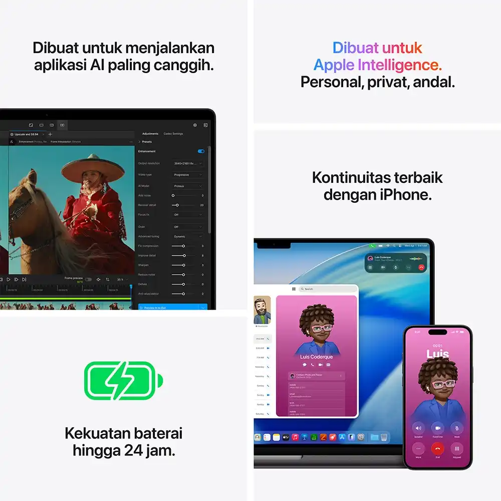 Apple Apple MacBook Pro M5 Pro (16-inch) 18-core CPU and 20-core GPU - 24GB, 1TB SSD Harga Rp 59.330.000 Toko Medan