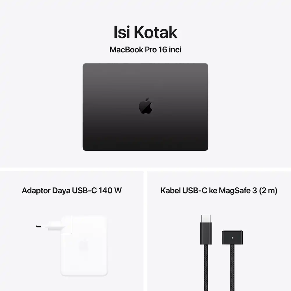 Apple Apple MacBook Pro M5 Pro (16-inch) 18-core CPU and 20-core GPU - 24GB, 1TB SSD Harga Rp 59.330.000 Toko Medan