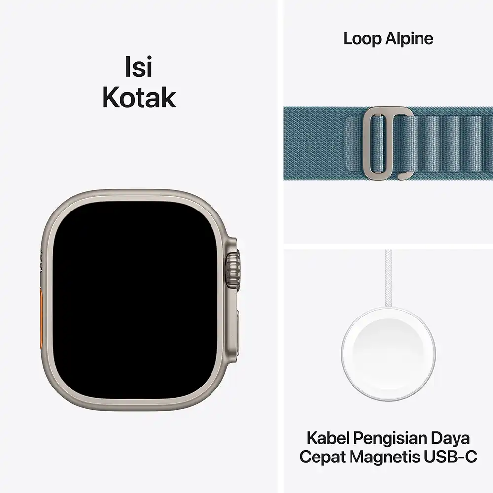 Apple Apple Watch Ultra 3 GPS + Cellular, 49mm Titanium Case with Alpine Loop Harga Rp 14.899.000 Toko Medan