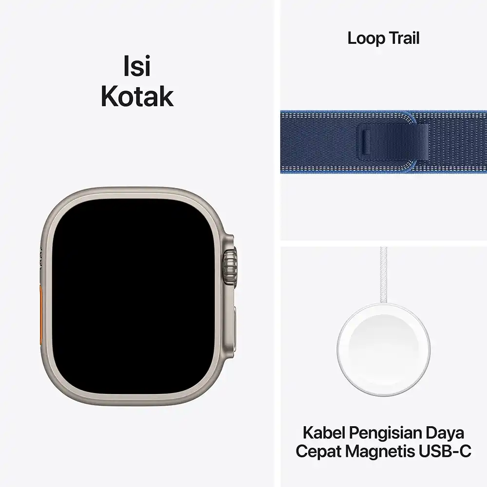 Apple Apple Watch Ultra 3 GPS + Cellular, 49mm Titanium Case with Trail Loop Harga Rp 14.899.000 Toko Medan